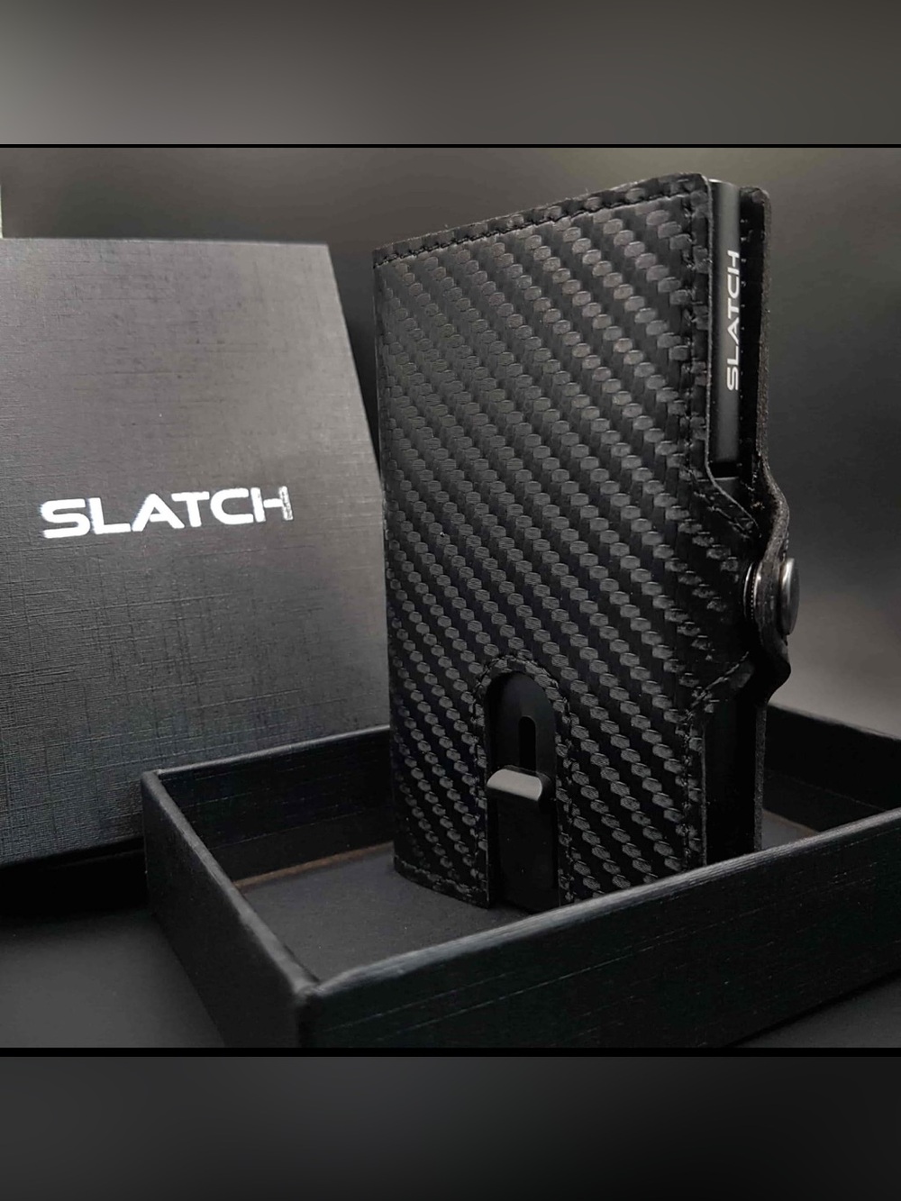 Carbon Fiber Black Minimalist Card & Key Holder